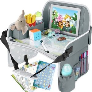 Kids Travel Tray for Car Seat/ Plane — Gray
